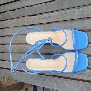 Cute Strappy Heels Slingback Chunky Heel Sandals for Women